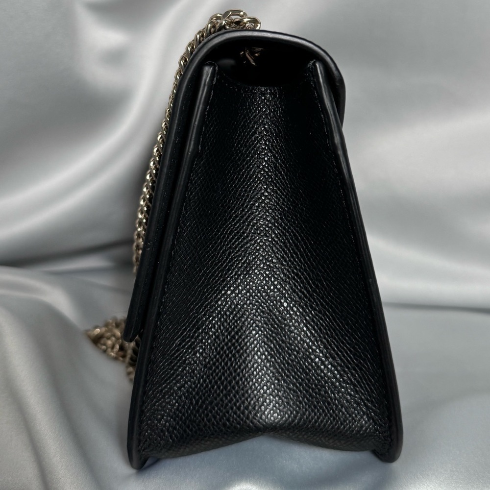 FURLA Bella Chain Crossbody Black In Gold Genuine Leather Bag - Picture 5 of 17